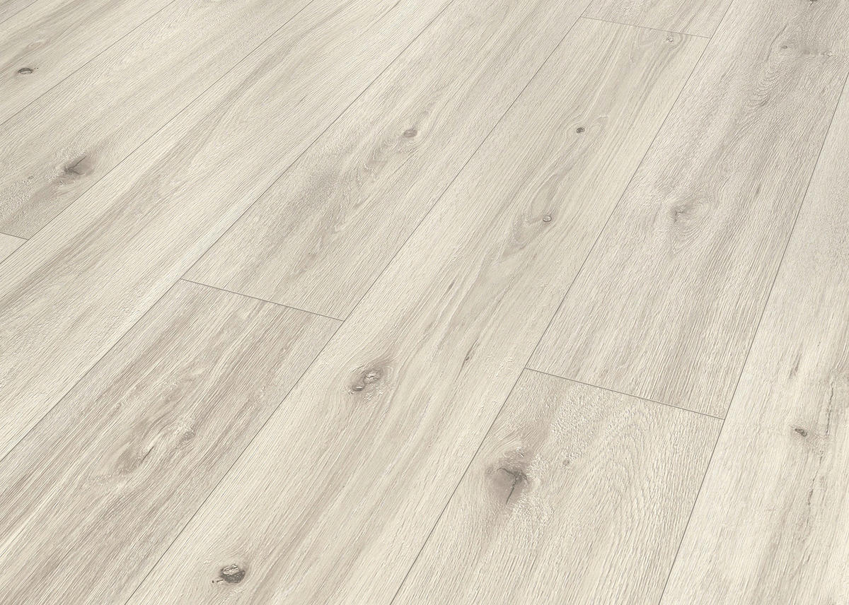 Laminatboden Eiche grau ca. 2,245 m² im Paket  B/L: ca. 19,4x128,6 cm pro Paket Eiche grau ca. 2,245 m² im Paket - grau (19,40/128,60cm)