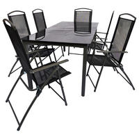 VCM Gartensitzgruppe anthrazit Metall B/H/L: ca. 190x76x80 cm Gartensitzgruppe - anthrazit (80,00/190,00/76,00cm) - VCM