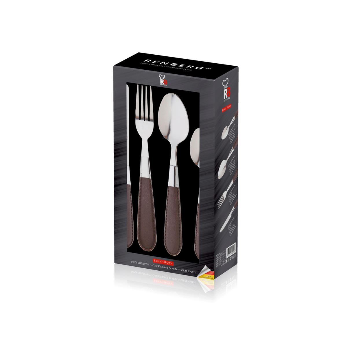 RENBERG Besteckset Brinny brown braun Edelstahl 24 tlg. Brinny brown - braun - RENBERG