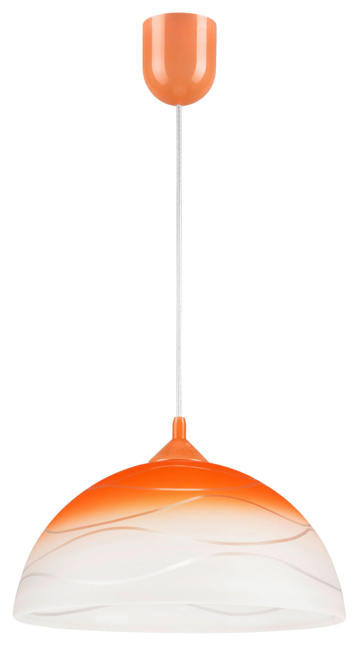 Lamkur Hängeleuchte orange Glas B/H/L: ca. 31x17x31 cm E27 1 Brennstellen Hängeleuchte - orange (31,00/31,00/17,00cm) - Lamkur