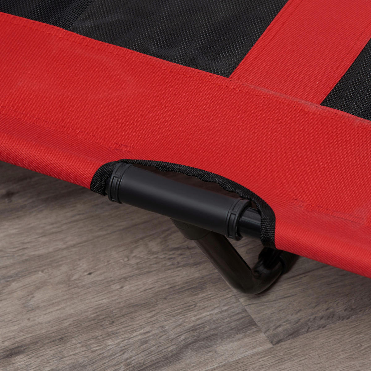 PawHut Hunde-Zubehör schwarz Polypropylen B/H/L: ca. 92x122x23 cm Hundebett - rot/schwarz (23,00/92,00/122,00cm) - PawHut