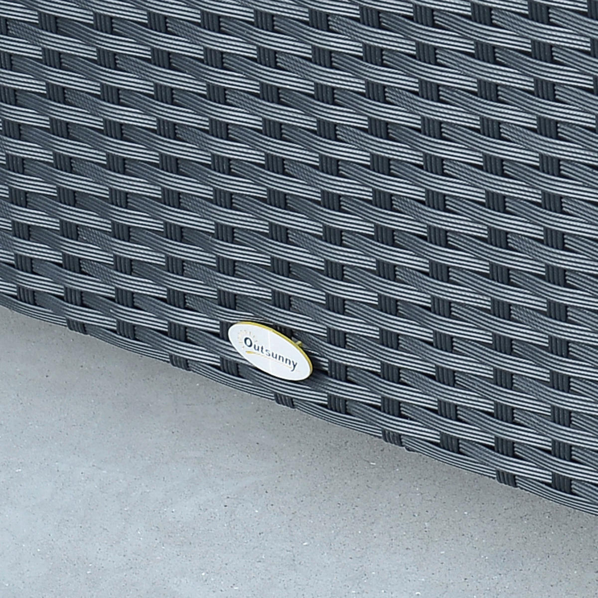 Outsunny Beistelltisch schwarz Glas B/H/L: ca. 50x85x39 cm Beistelltisch - schwarz (39,00/50,00/85,00cm) - Outsunny