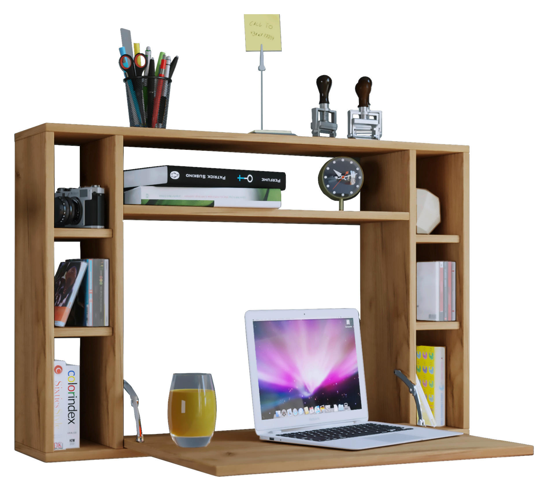 Computertisch Wandila Eiche Honig Nachbildung B/H/T: ca. 90x60x20 cm Wandila - Eiche (90,00/60,00/20,00cm) - VCM Möbel