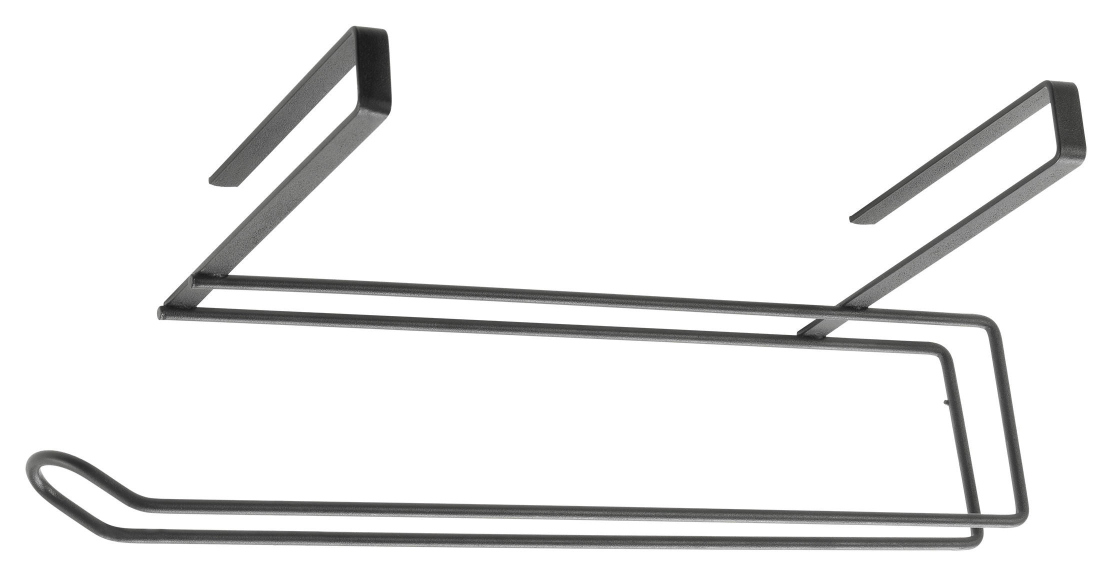 Metaltex Haushaltshelfer mattschwarz Metall B/H/L: ca. 18x10x35 cm Easy-Roll_Papierrollenhalter - mattschwarz (35,00/18,00/10,00cm) - Metaltex