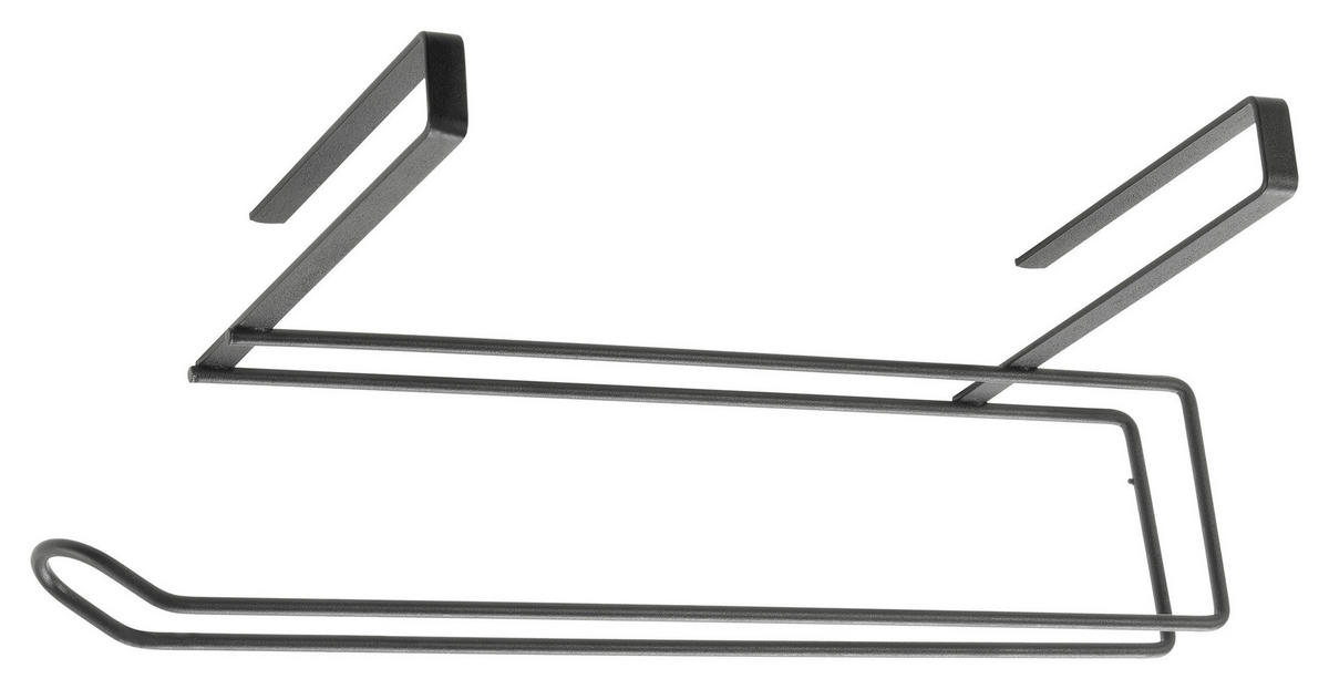 Metaltex Haushaltshelfer mattschwarz Metall B/H/L: ca. 18x10x35 cm Easy-Roll_Papierrollenhalter - mattschwarz (35,00/18,00/10,00cm) - Metaltex