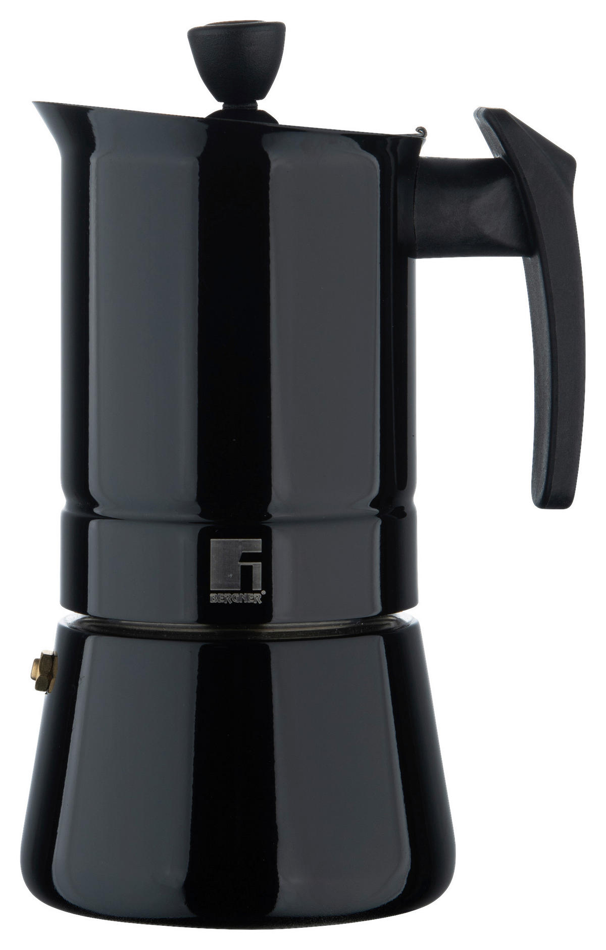 BERGNER Kaffeemaschine schwarz Edelstahl B/H/L: ca. 10,4x20,3x13,1 cm COPPER - schwarz (13,10/10,40/20,30cm) - BERGNER