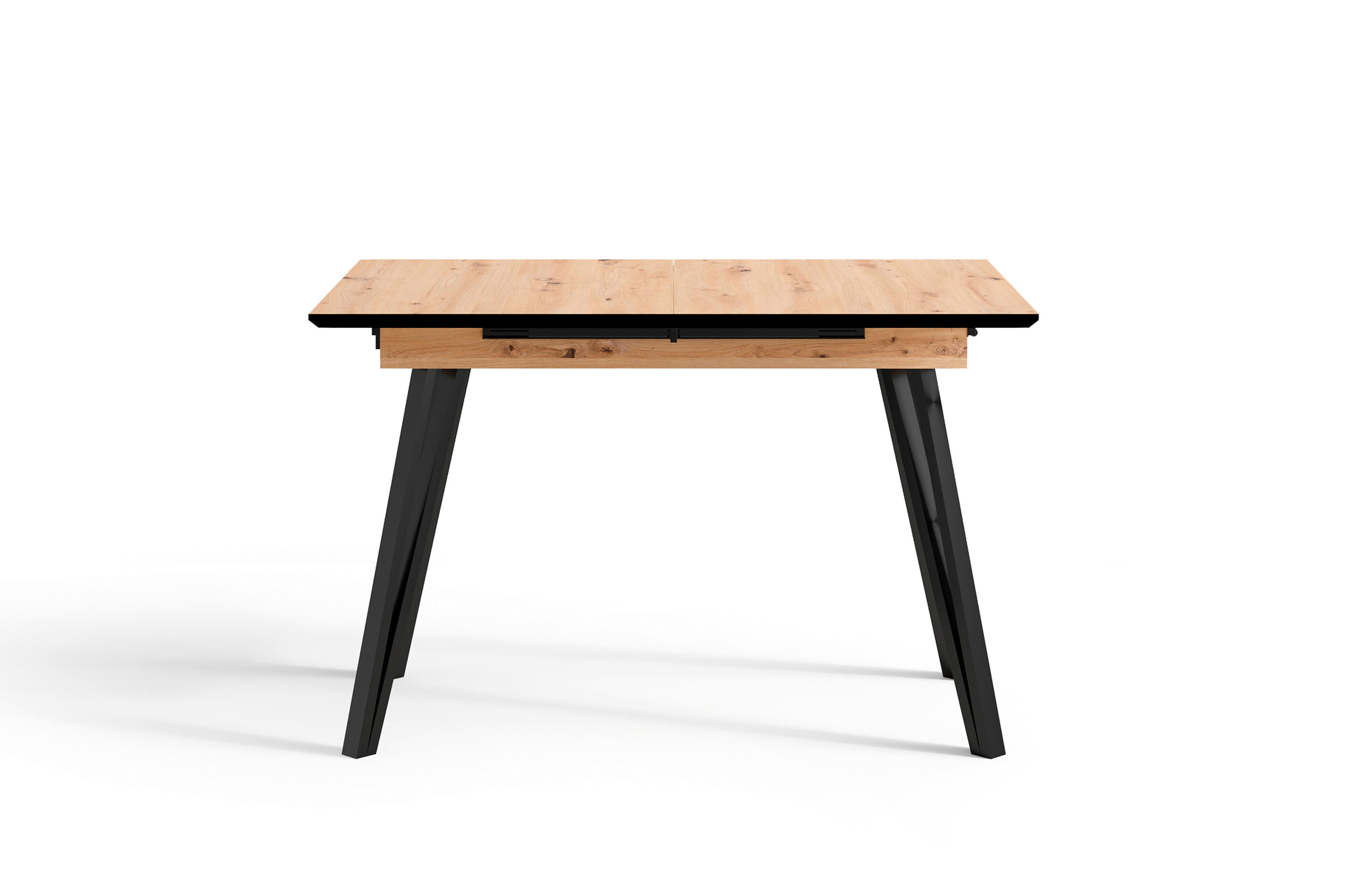 Tisch BERLIN Eiche Artisan Nachbildung B/H/T: ca. 120x80x75 cm BERLIN - Eiche/schwarz (120,00/80,00/75,00cm) - byLIVING