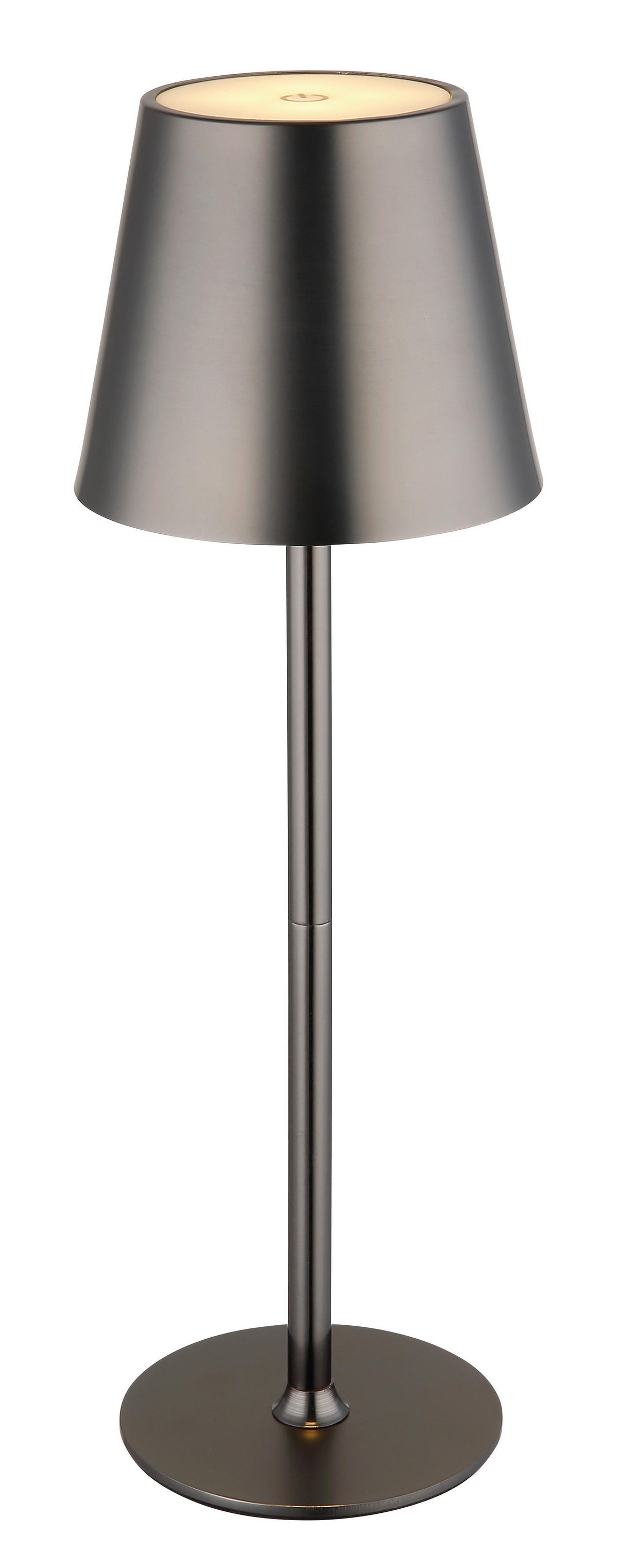 GLOBO LED-Tischleuchte VANNIE 58438GM Opal Chrom schwarz Kunststoff Metall H/D: ca. 47x11,2 cm 1 Brennstellen VANNIE - schwarz/Opal (11,20/47,00cm) - GLOBO