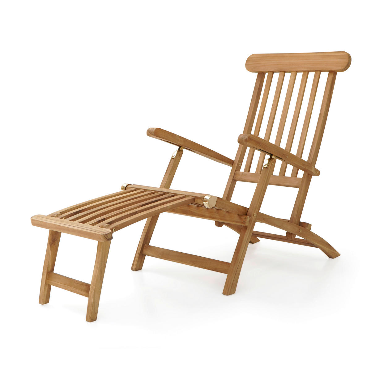 AXI Outdoor Living Gartenliege Costa beige Teakholz B/H/L: ca. 60x80x150 cm Costa - braun/beige (150,00/60,00/80,00cm) - AXI Outdoor Living