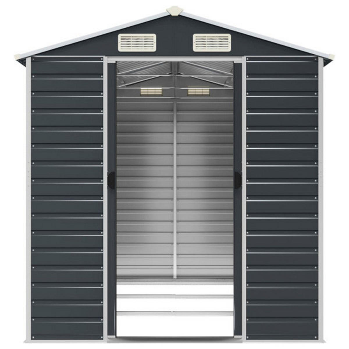 VidaXL Gartenhaus anthrazit B/H/T: ca. 191x198x300 cm Gartenhaus - anthrazit (191,00/198,00/300,00cm) - VidaXL
