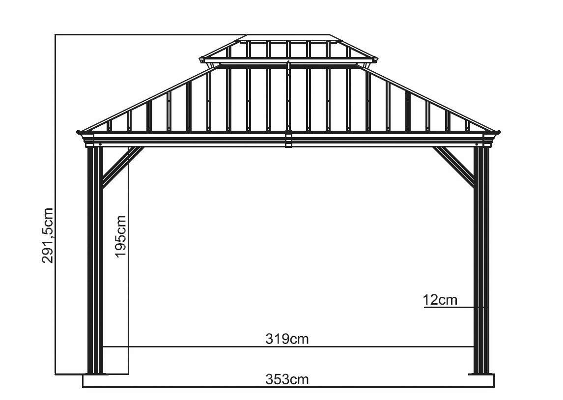 Sojag Pavillon Messina anthrazit Metall ...