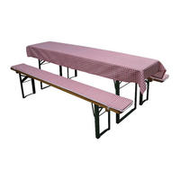 Auflagenset Festzeltgarnitur rot Baumwolle Festzeltgarnitur - weiß/rot