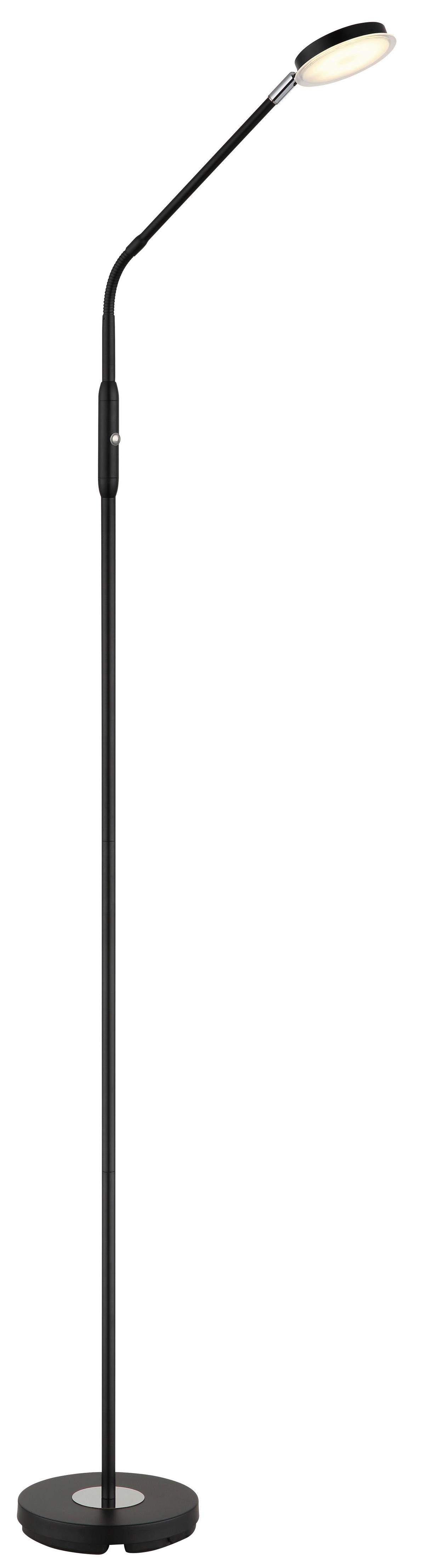 GLOBO Stehleuchte mattschwarz Metall B/H/L: ca. 20x173x52 cm 1 Brennstellen SILVIO - mattschwarz (52,00/20,00/173,00cm) - GLOBO