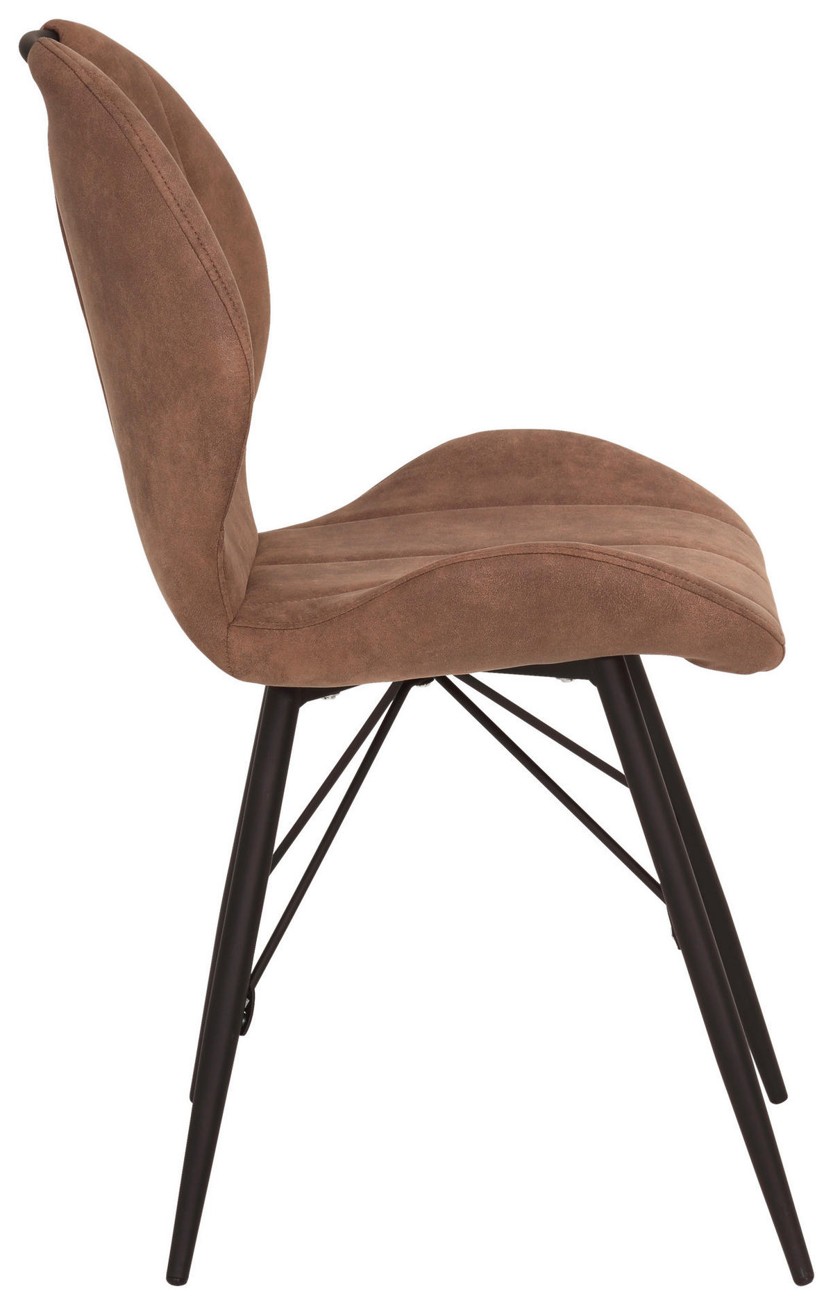 Stuhl Kate 4er Set schlamm Vintage Microfaser B/H/T: ca. 50x86x56 cm Kate 4er Set - braun/schlamm (50,00/86,00/56,00cm) - Hela