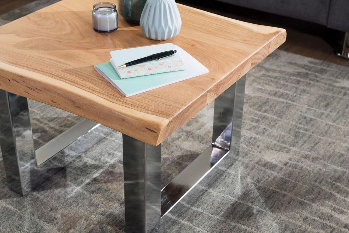 Couchtisch  B/H/T: ca. 58x40x60 cm Couchtisch - braun (58,00/40,00/60,00cm) - Wohnling