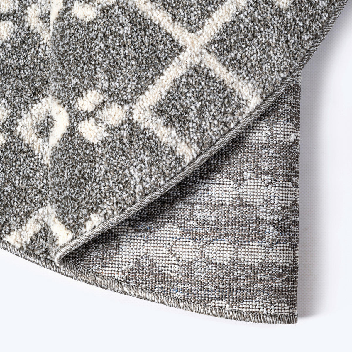 Sanat Teppich anthrazit B/L: ca. 120x120 cm Teppich_Boho_8203_120x120 - anthrazit (120,00/120,00cm) - Sanat