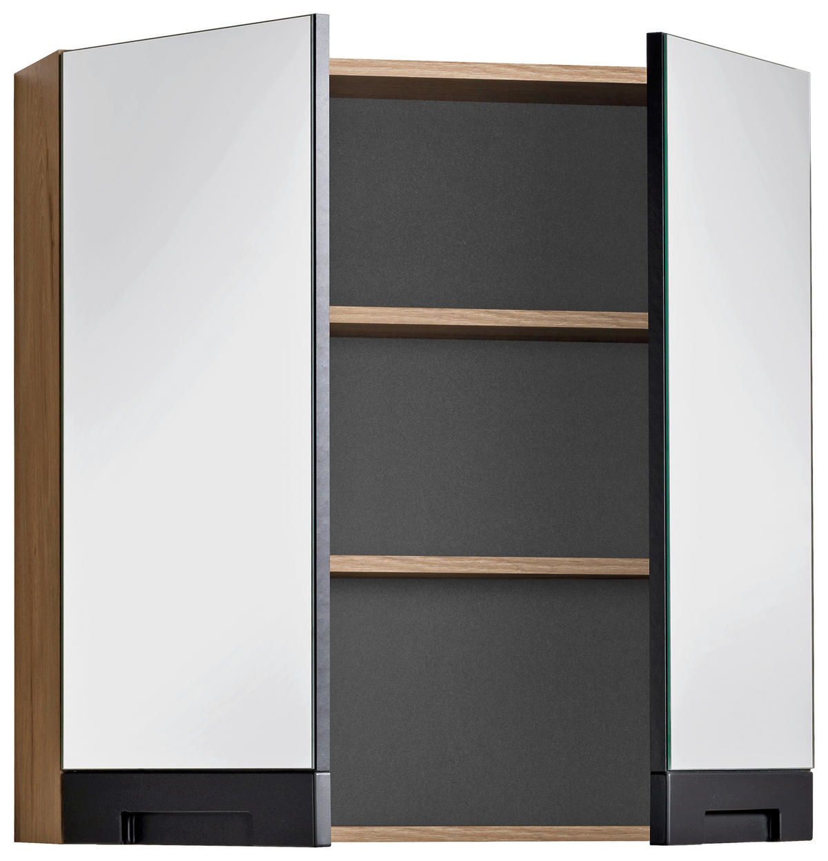 Spiegelschrank Mailand Eiche Viking Nachbildung anthrazit B/H/T: ca. 70x71x22 cm Mailand - anthrazit (70,00/71,00/22,00cm)