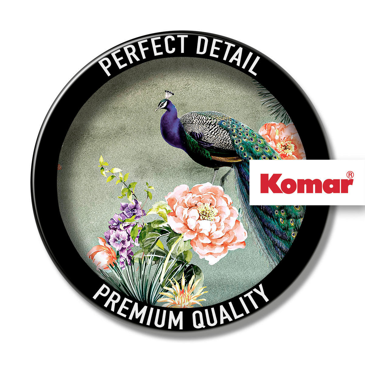 Komar Fototapete Pfau B/L: ca. 200x250 cm Pfau - (200,00/250,00cm) - Komar