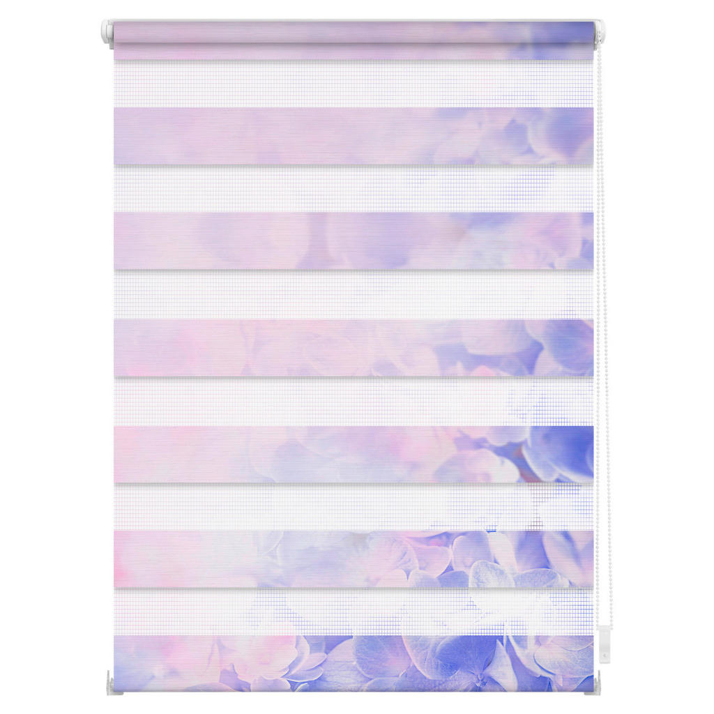 Thumbnail - LICHTBLICK Doppelrollo Duo Hortensie lila B/T: ca. 45x150 cm