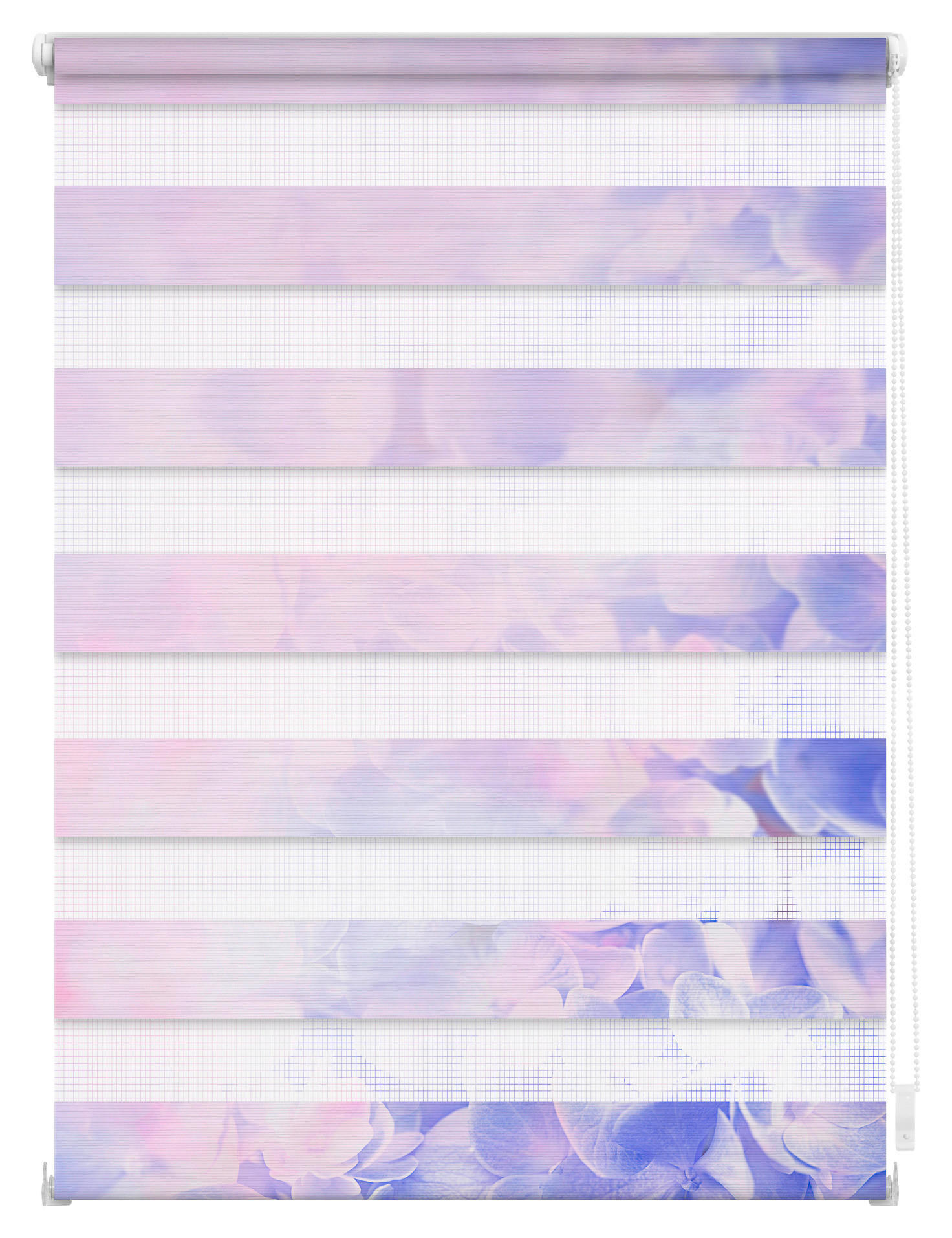 Thumbnail - LICHTBLICK Doppelrollo Duo Hortensie lila B/T: ca. 70x150 cm