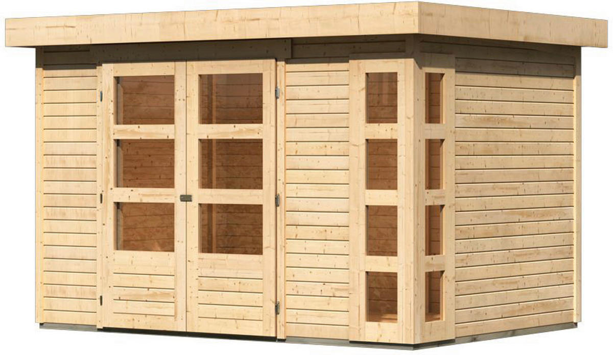 Karibu Gartenhaus Felipo 2 natur B/H/T: ca. 302x217x211 cm Felipo 2 - natur (302,00/217,00/211,00cm) - Karibu