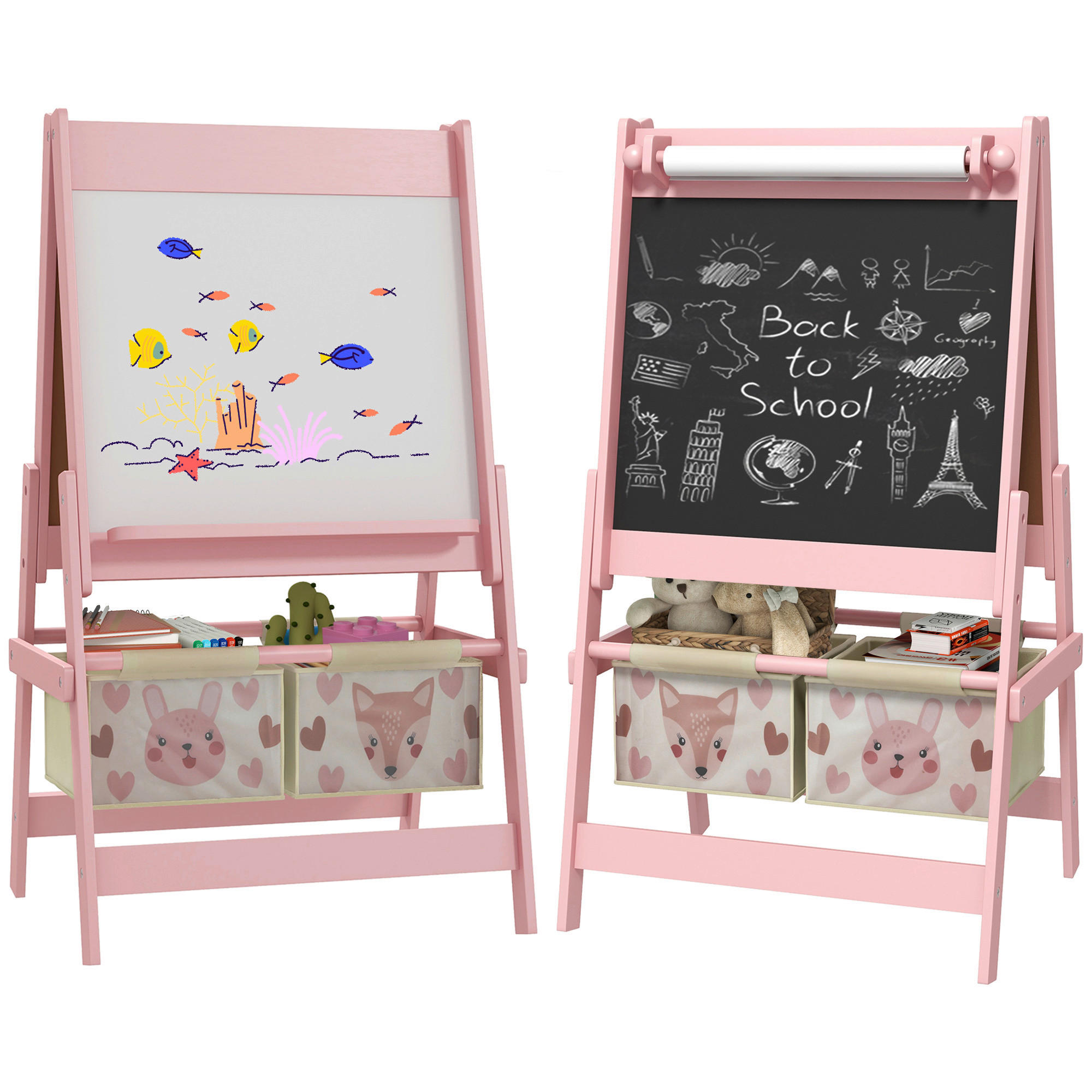 AIYAPLAY Kindertafel B/H/L: ca. 46,5x93x54 cm Kindertafel - rosa (54,00/46,50/93,00cm) - AIYAPLAY