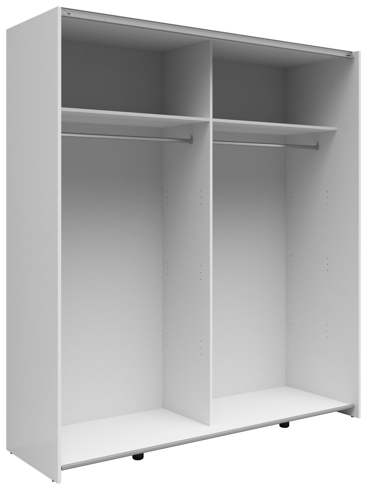 Schwebetürenschrank Time weiß Eiche Artisan Nachbildung B/H/T: ca. 170,3x190,5x59 cm Time - Eiche/weiß (170,30/190,50/59,00cm)