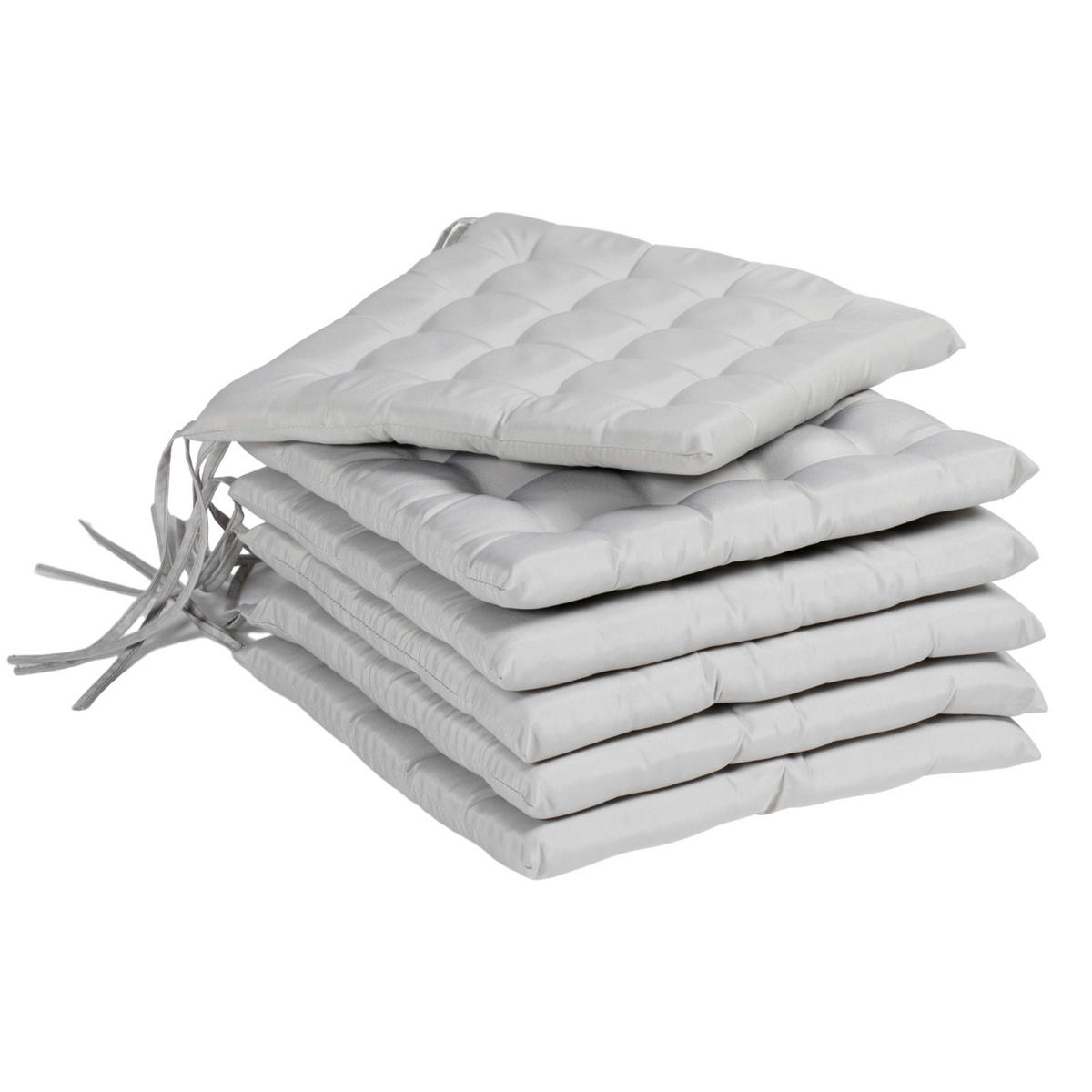 Outsunny Auflagen 6er-Set hellgrau Polyester B/H/L: ca. 40x4x40 cm Auflagen 6er-Set - hellgrau (40,00/40,00/4,00cm) - Outsunny