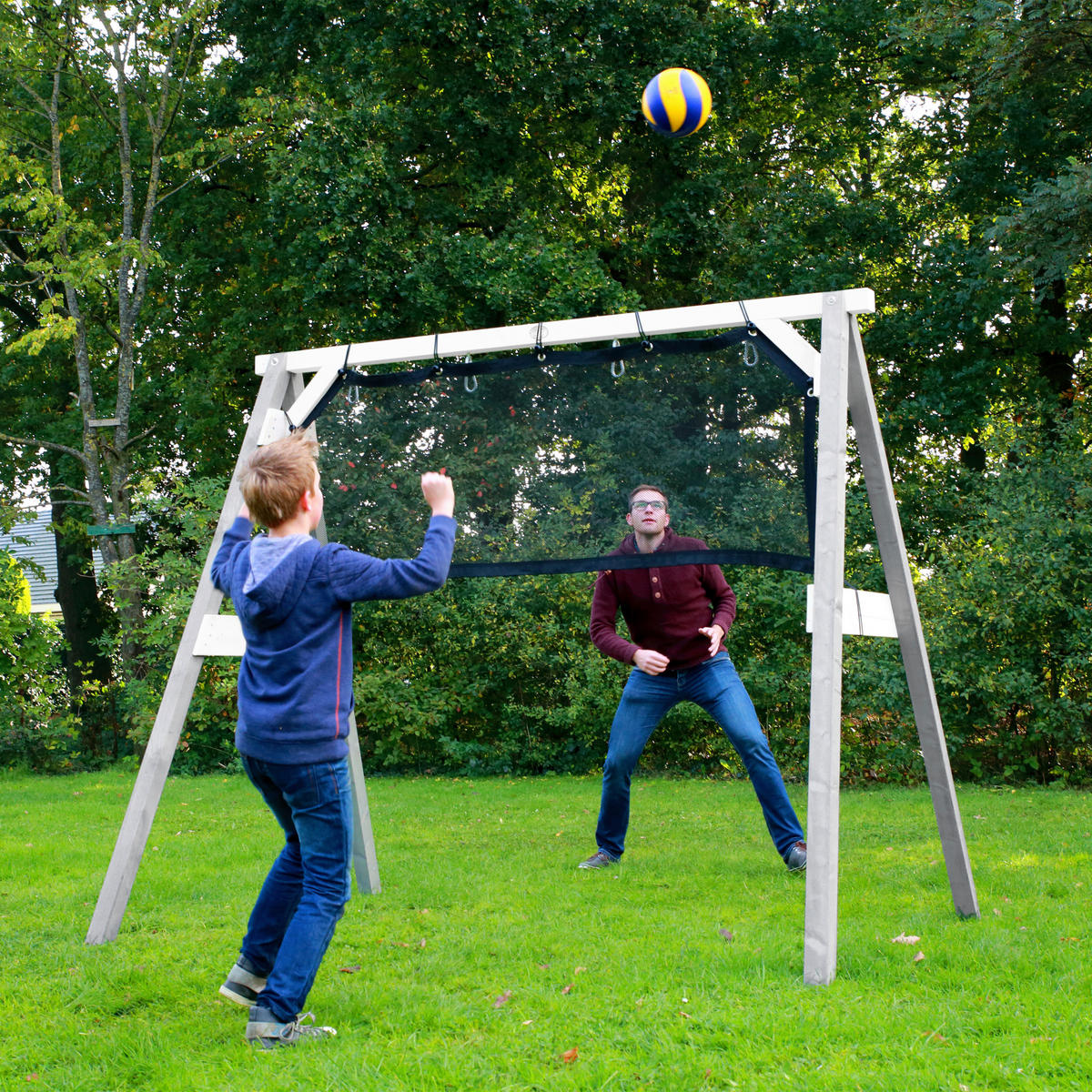 AXI Schaukel 4in1 SportsFun grau B/H/L: ca. 254x207x160 cm SportsFun - weiß/grau (160,00/254,00/207,00cm) - AXI
