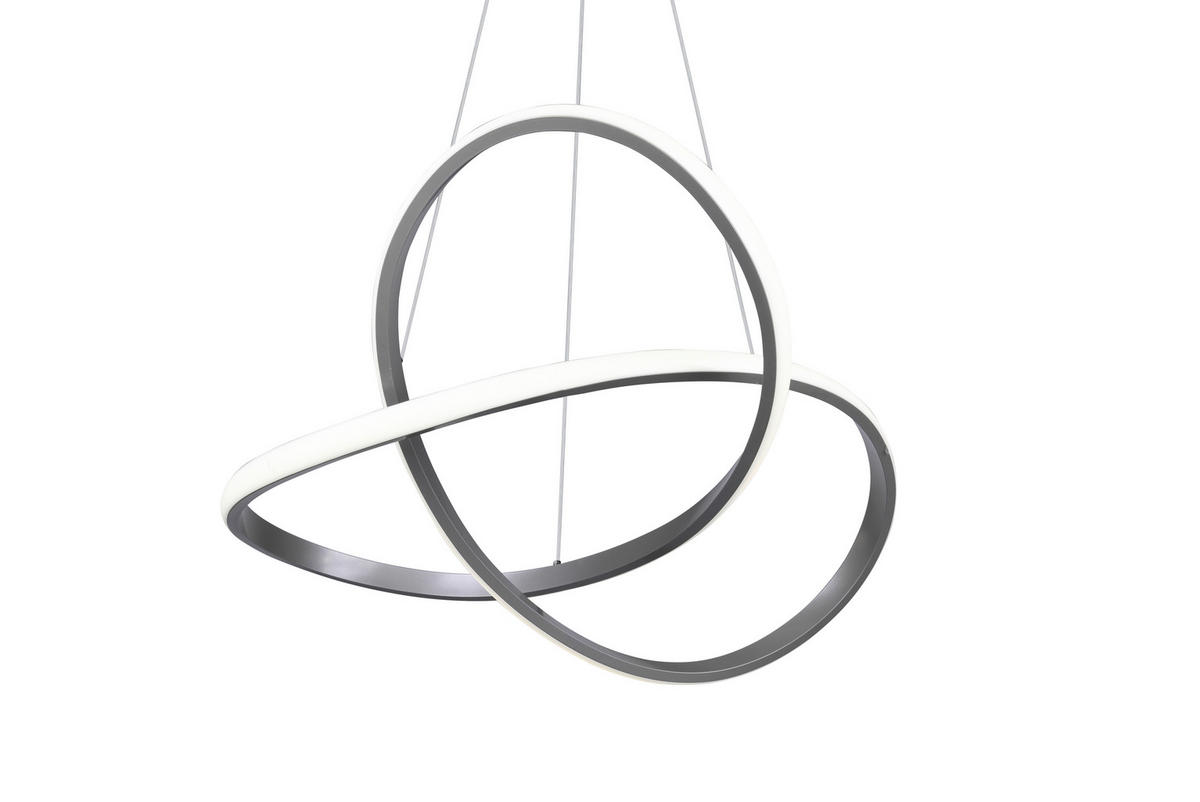 Reality Pendelleuchte    R32051407   Course nickel matt weiß Metall Kunststoff H/D: ca. 150x60 cm 1.0 Brennstellen Course - weiß/nickel matt (60,00/150,00cm) - Reality