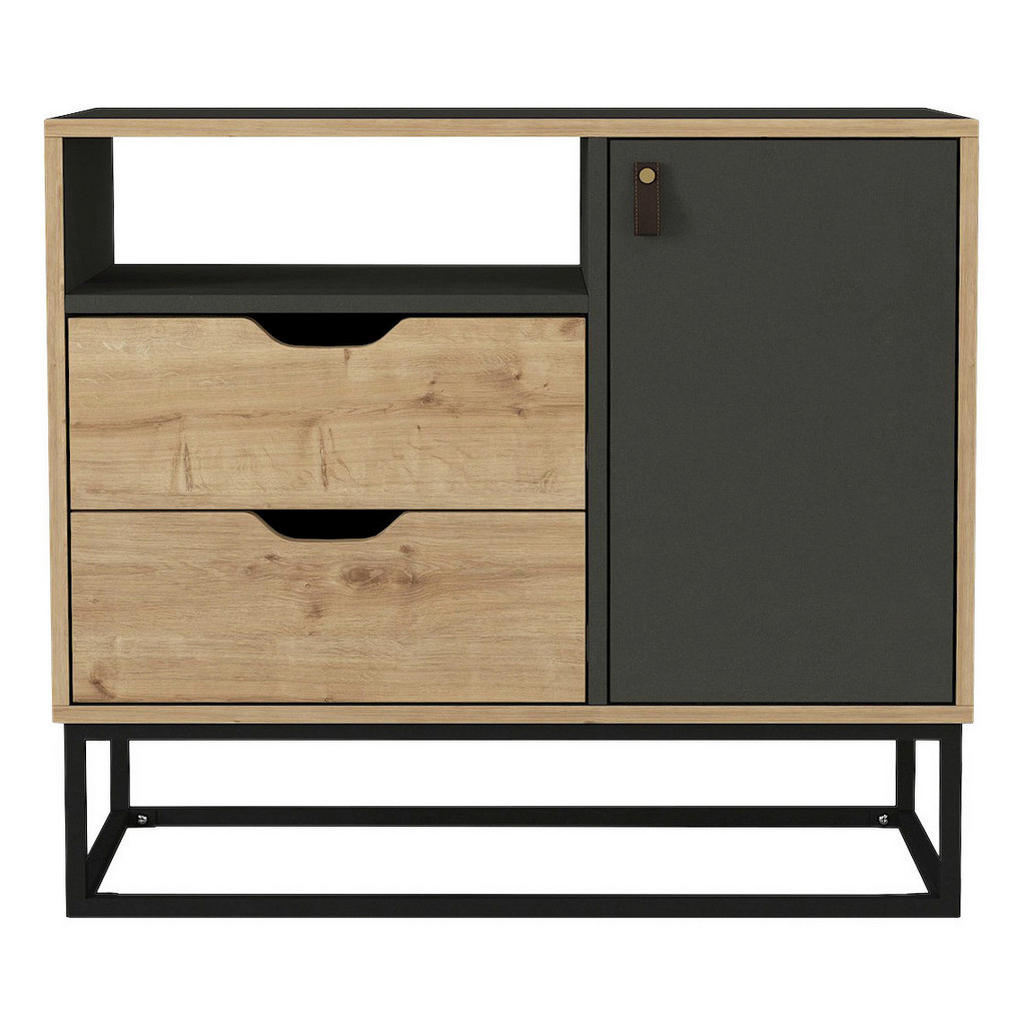 Thumbnail - Kommode Dolores anthrazit Safir Nachbildung B/H/T: ca. 90x80x35 cm