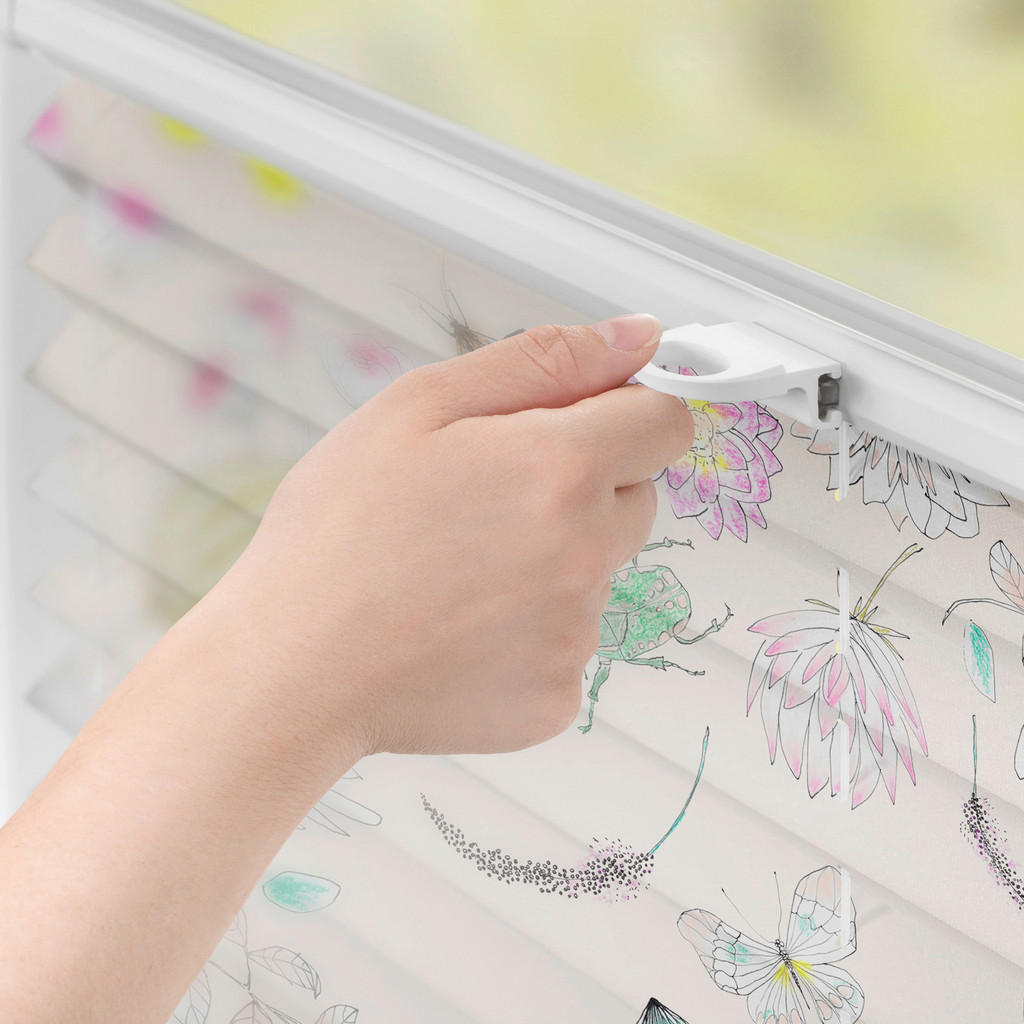 Thumbnail - LICHTBLICK Spannplissee Bohemian Garden bunt B/L: ca. 80x130 cm