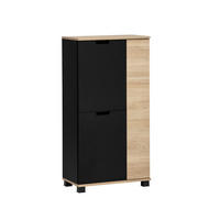 Highboard Emmik schwarz matt Eiche Eiche weiß Nachbildung B/H/T: ca. 59,8x116,9x32,6 cm Emmik - Eiche/schwarz (59,80/116,90/32,60cm) - Möbelpartner