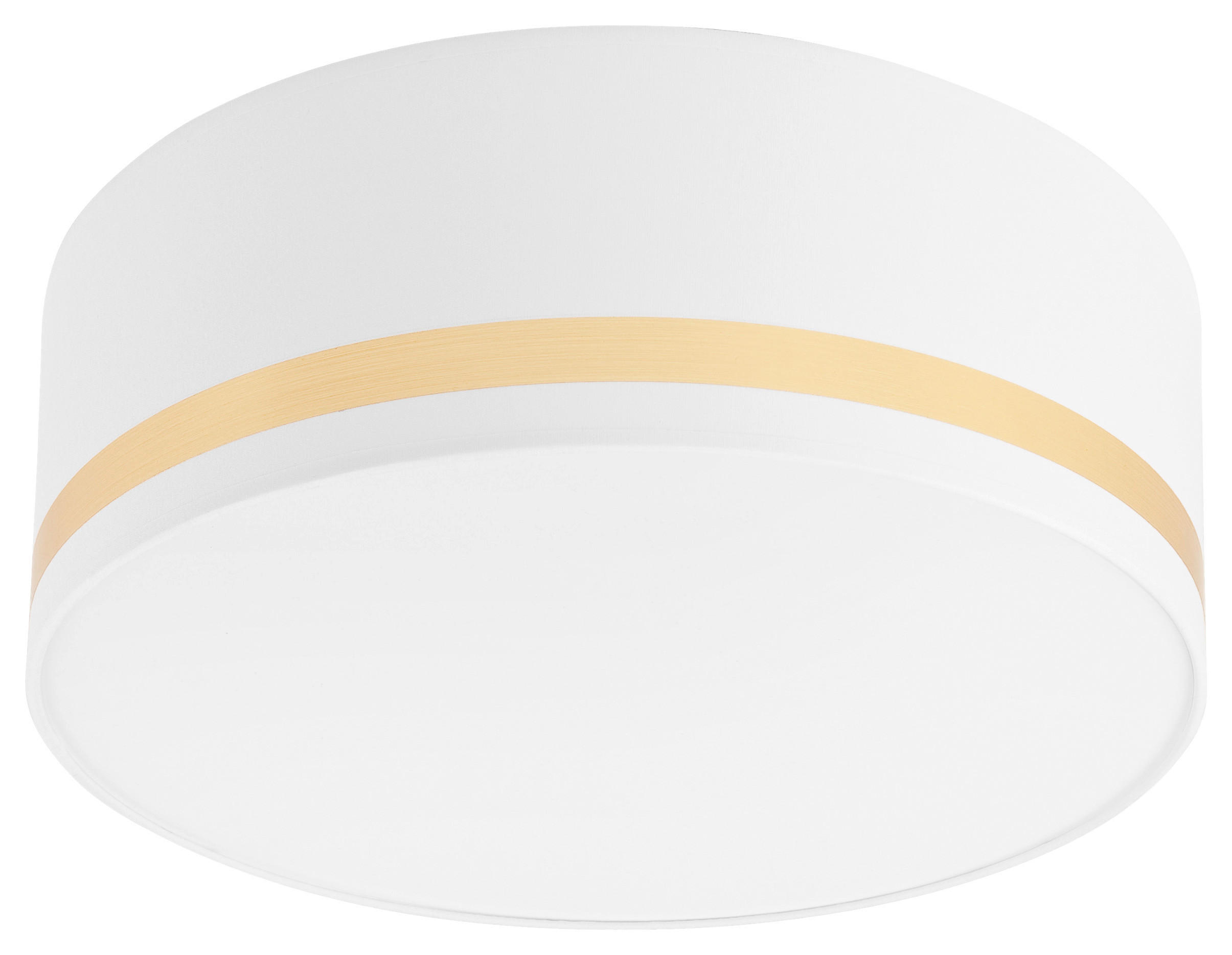 Lamkur Deckenleuchte GLORIA 48215 gold weiß Kunststoff PVC Textil H/L: ca. 16x35 cm E27 2 Brennstellen Gloria - gold/weiß (35,00cm) - Lamkur