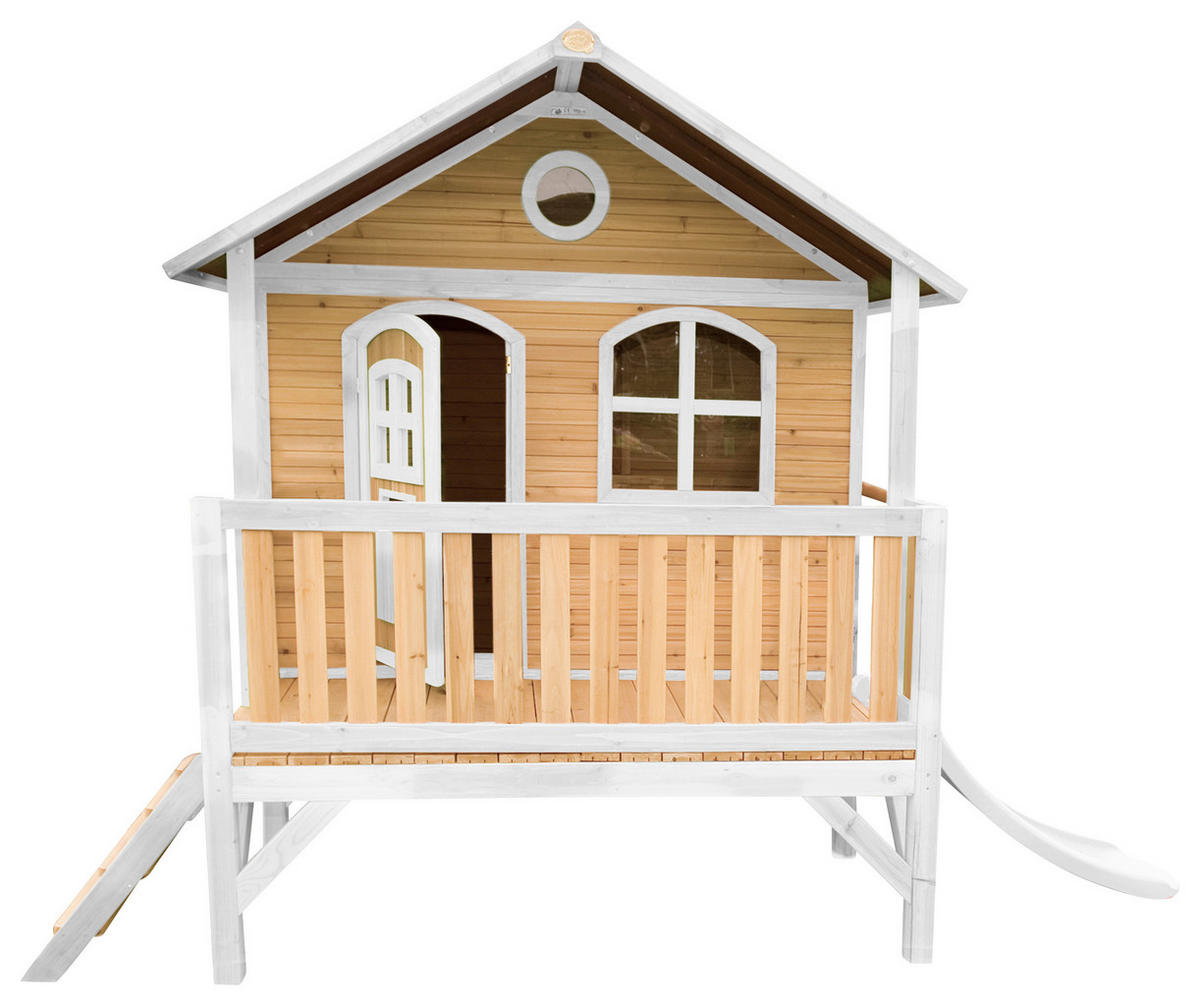 AXI Spielhaus Stef braun B/H/L: ca. 349x233x212 cm Stef - braun/weiß (212,00/349,00/233,00cm) - AXI
