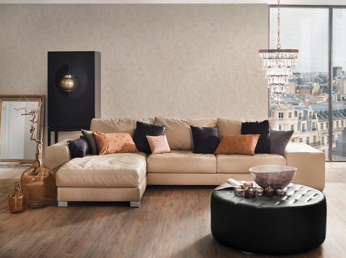 A.S.Creation Vliestapete Blooming Uni creme B/L: ca. 53x1005 cm Blooming - creme (53,00/1005,00cm) - A.S.Creation