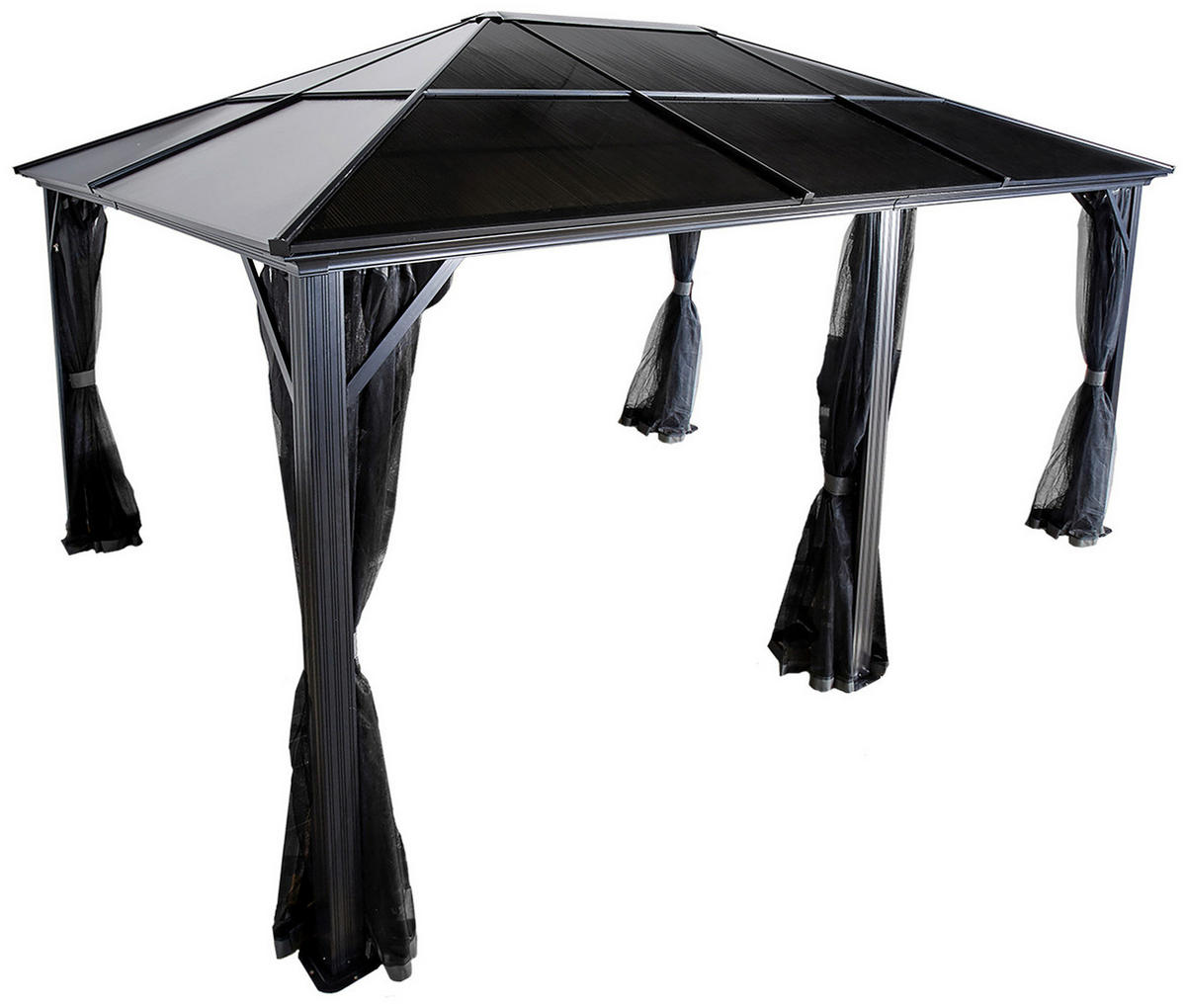 Sojag Pavillon Meridien anthrazit Aluminium B/H/L: ca. 343x270x463 cm Meridien - anthrazit (463,00/343,00/270,00cm) - Sojag