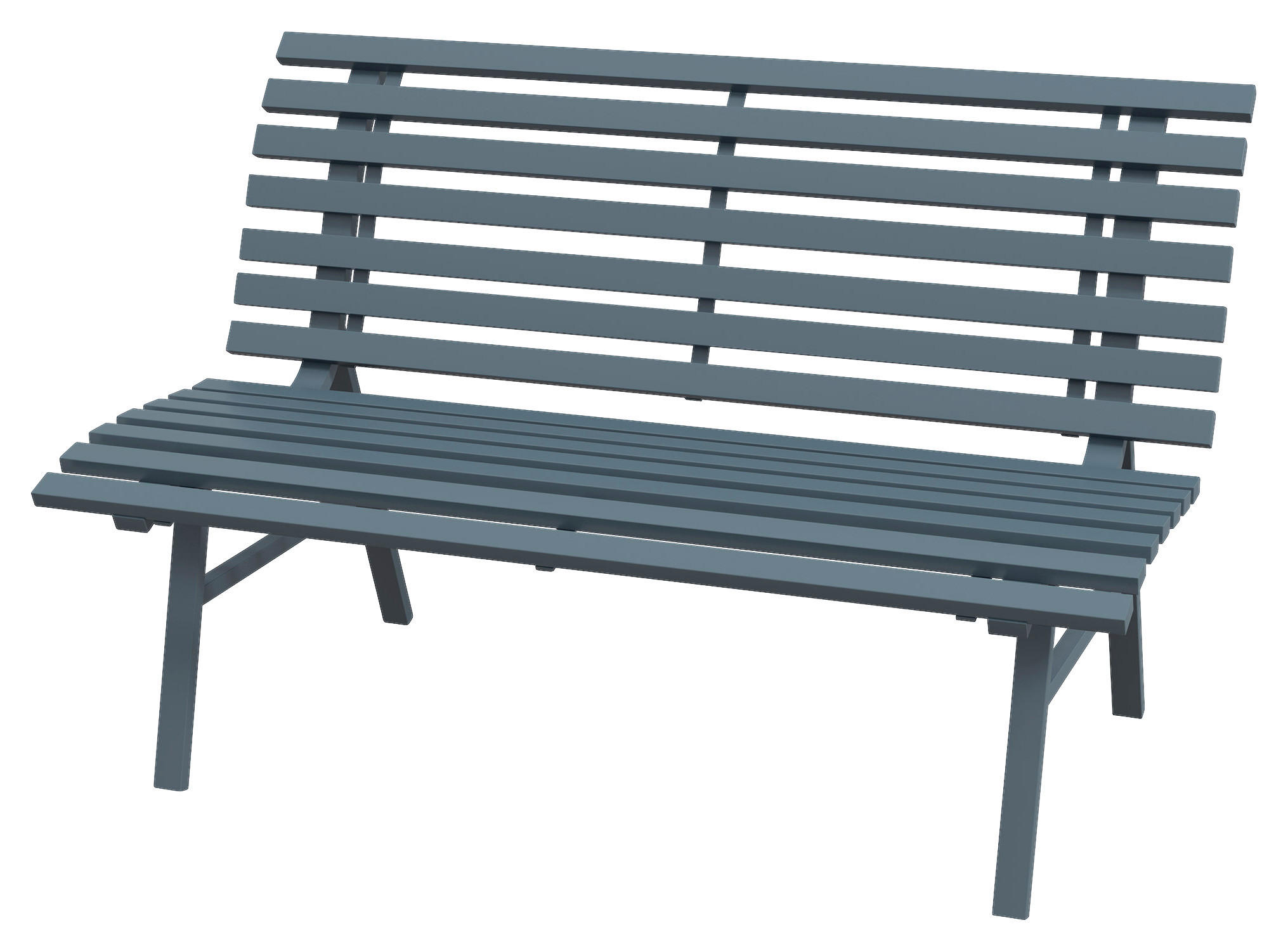 Outsunny Gartenbank blau Aluminium B/H/L: ca. 67x79x123 cm Gartenbank - blau (123,00/67,00/79,00cm) - Outsunny