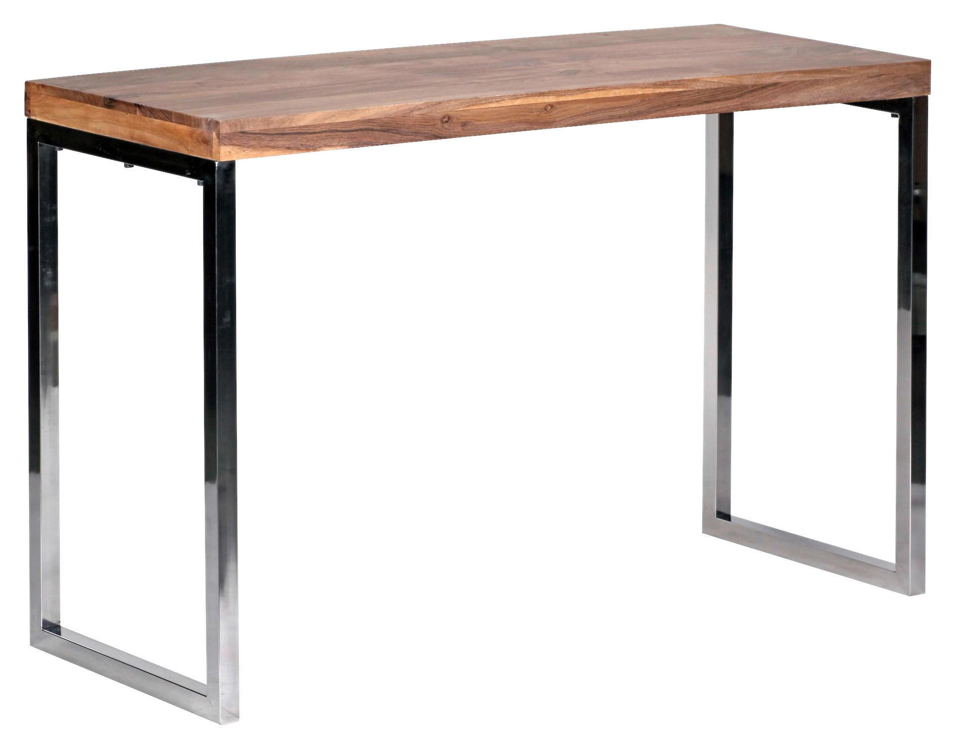 Konsolentisch natur Chrom Akazie Chrom B/H/T: ca. 120x76x45 cm Konsolentisch - natur/Chrom (120,00/76,00/45,00cm) - Wohnling