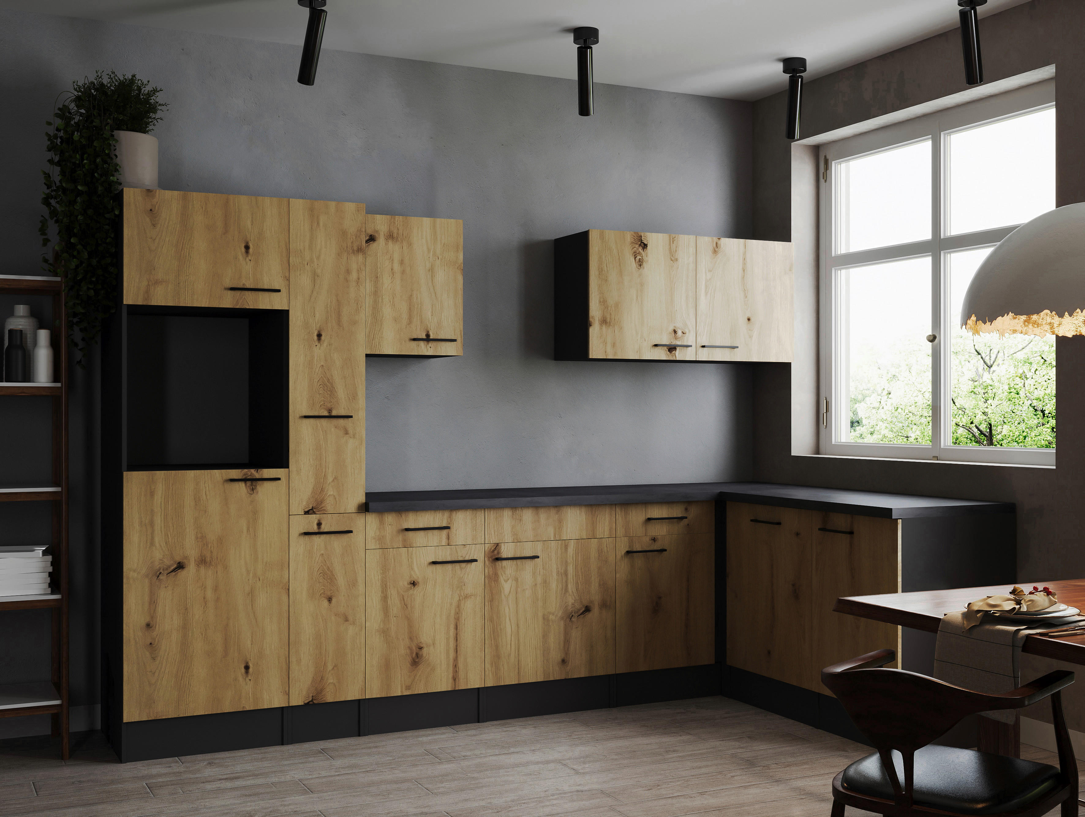 Winkelküche Oliver B/H/T: ca. 310x205x172 cm Oliver - granit/grau (310,00/205,00/172,00cm) - Respekta