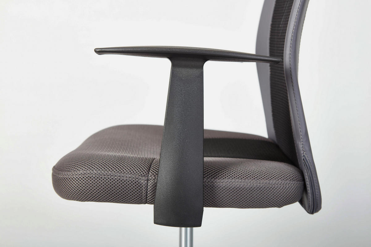 Drehstuhl Donny grau schwarz Kunstleder Netzstoff Metall Donny - schwarz/grau (55,00/85,00/54,50cm) - Inter Link