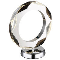 GLOBO LED-Tischleuchte Rauch Chrom transparent Metall Acryl B/H/T: ca. 13x27x24 cm KARILION - Rauch/Chrom (13,00/27,00/24,00cm) - GLOBO