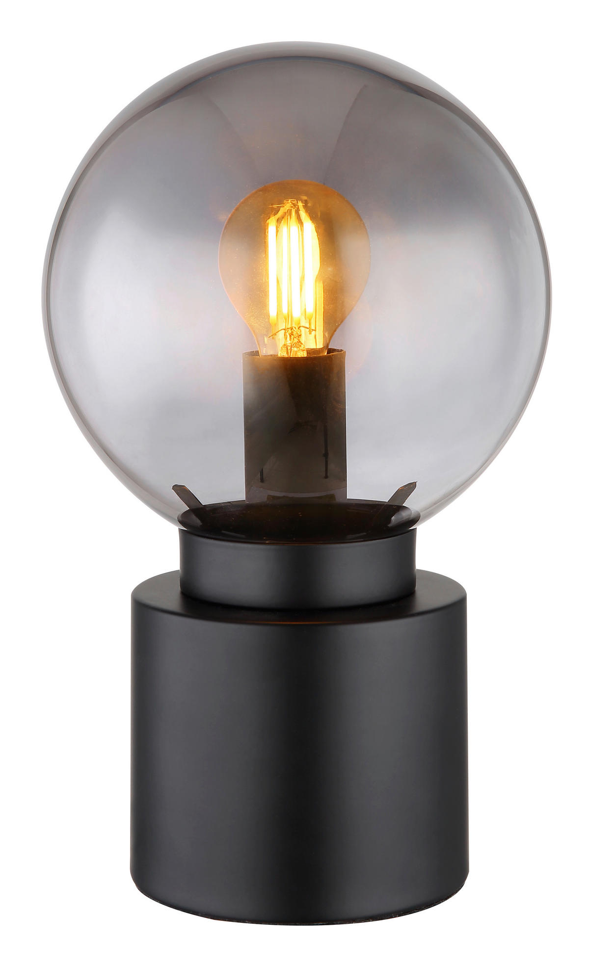 GLOBO Tischleuchte schwarz Metall H/D: ca. 24,5x15 cm E14 1 Brennstellen MARKA - schwarz (15,00/24,50cm) - GLOBO