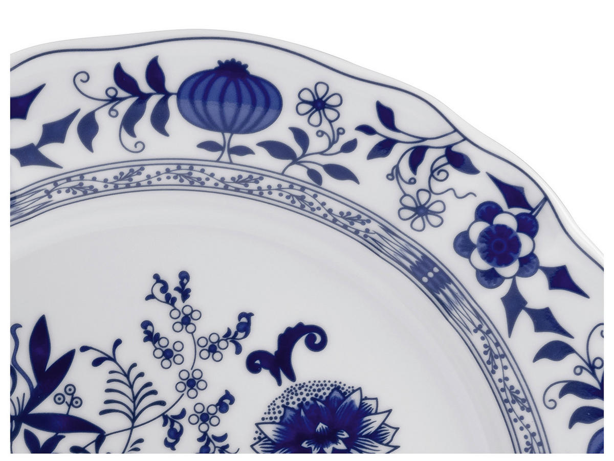 CreaTable Kaffeeservice Flora Zwiebelmuster blau Porzellan 18 tlg. Flora Zwiebelmuster - blau/weiß - CreaTable