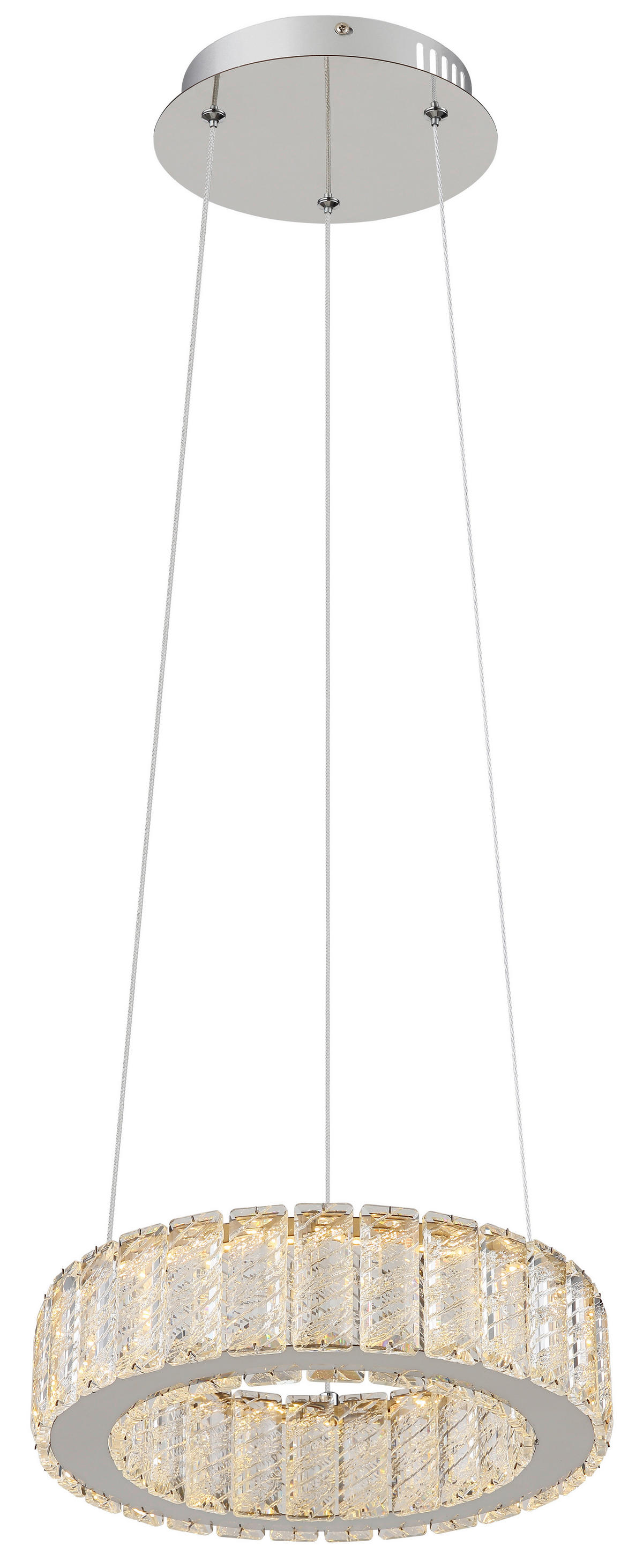 GLOBO Pendelleuchte Chrom Chrom Metall Acryl H/D: ca. 120x30 cm 1.0 Brennstellen 67162-30 - Chrom (30,00/120,00cm) - GLOBO