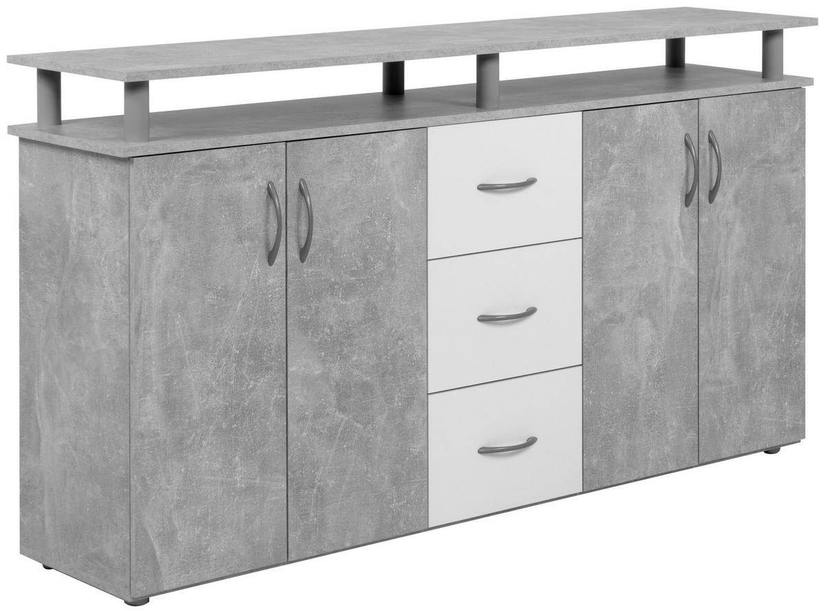 Megakommode Nevada Beton Optik B/H/T: ca. 155x84x35 cm Nevada - Beton (155,00/84,00/35,00cm)