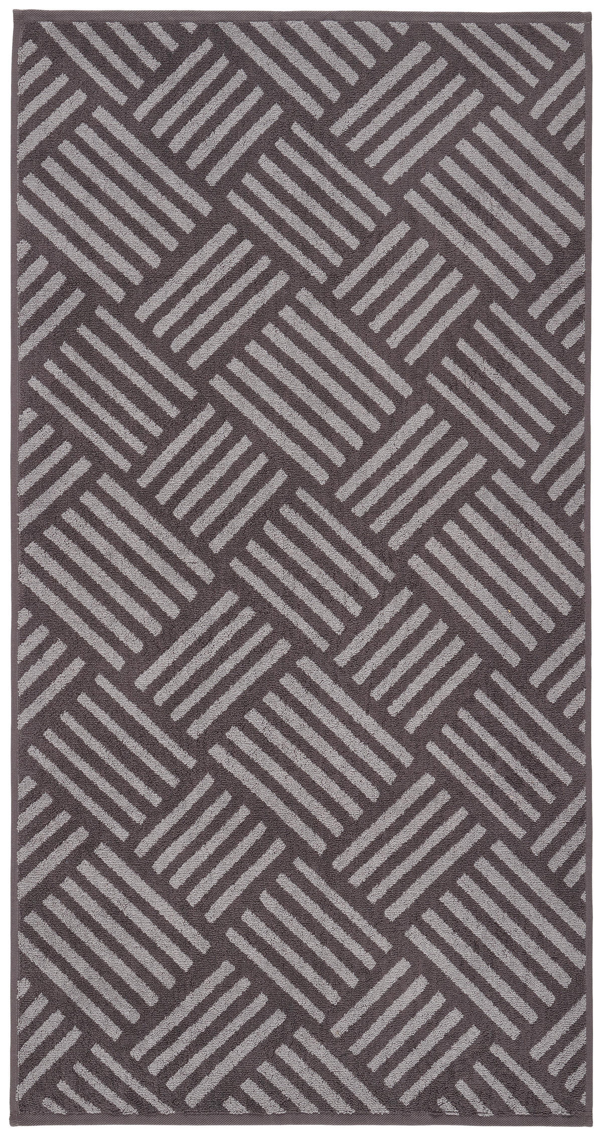 Duschtuch Duschtuch_Jacquard Parkett - grau (70,00/140,00cm)