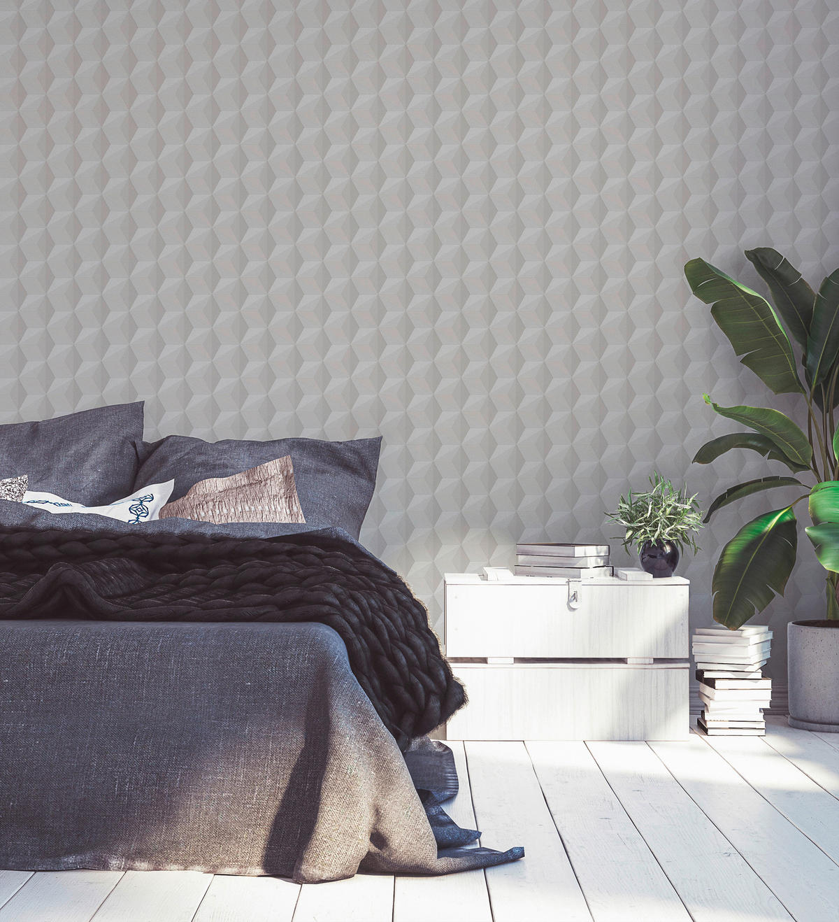 A.S.Creation Vliestapete grau beige B/H/D: ca. 53x1005x8,8 cm Vliestapete - beige/grau (8,80/1005,00cm) - A.S.Creation