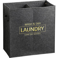 Kesper Wäschesammler schwarz Polyester B/H/L: ca. 28x55x53 cm Wäschesammler - schwarz (53,00/28,00/55,00cm) - Kesper