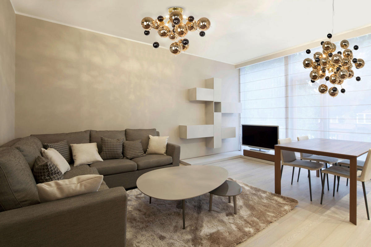 Näve Leuchten Deckenleuchte 1085158 gold Glas Metall B/H/T: ca. 57x38x57 cm G9 6 Brennstellen Explosion - gold (57,00/38,00/57,00cm) - Näve Leuchten